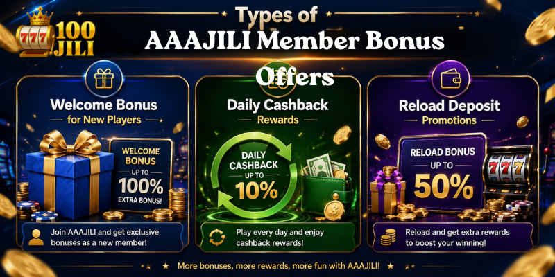Types of AAAJILI Member Bonus Offers